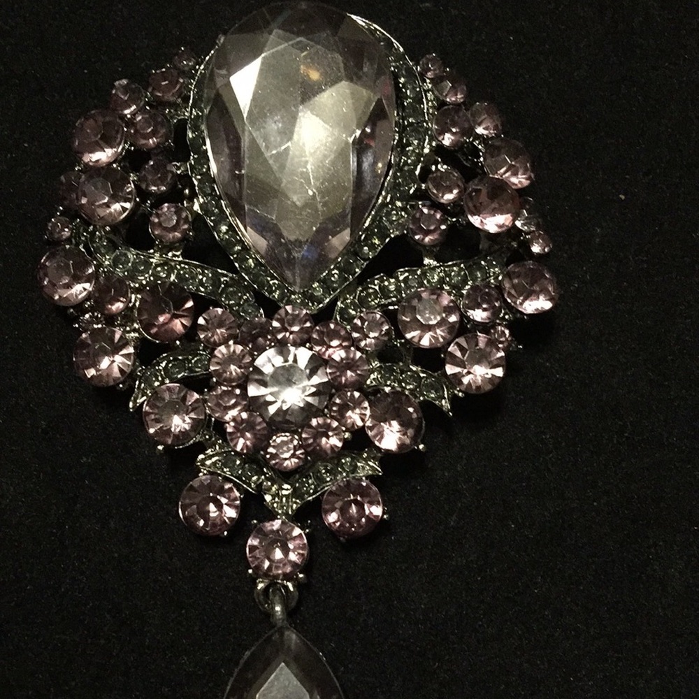 💐🔵Teardrop Dangling Rhinestone Brooch - Picture 6 of 7